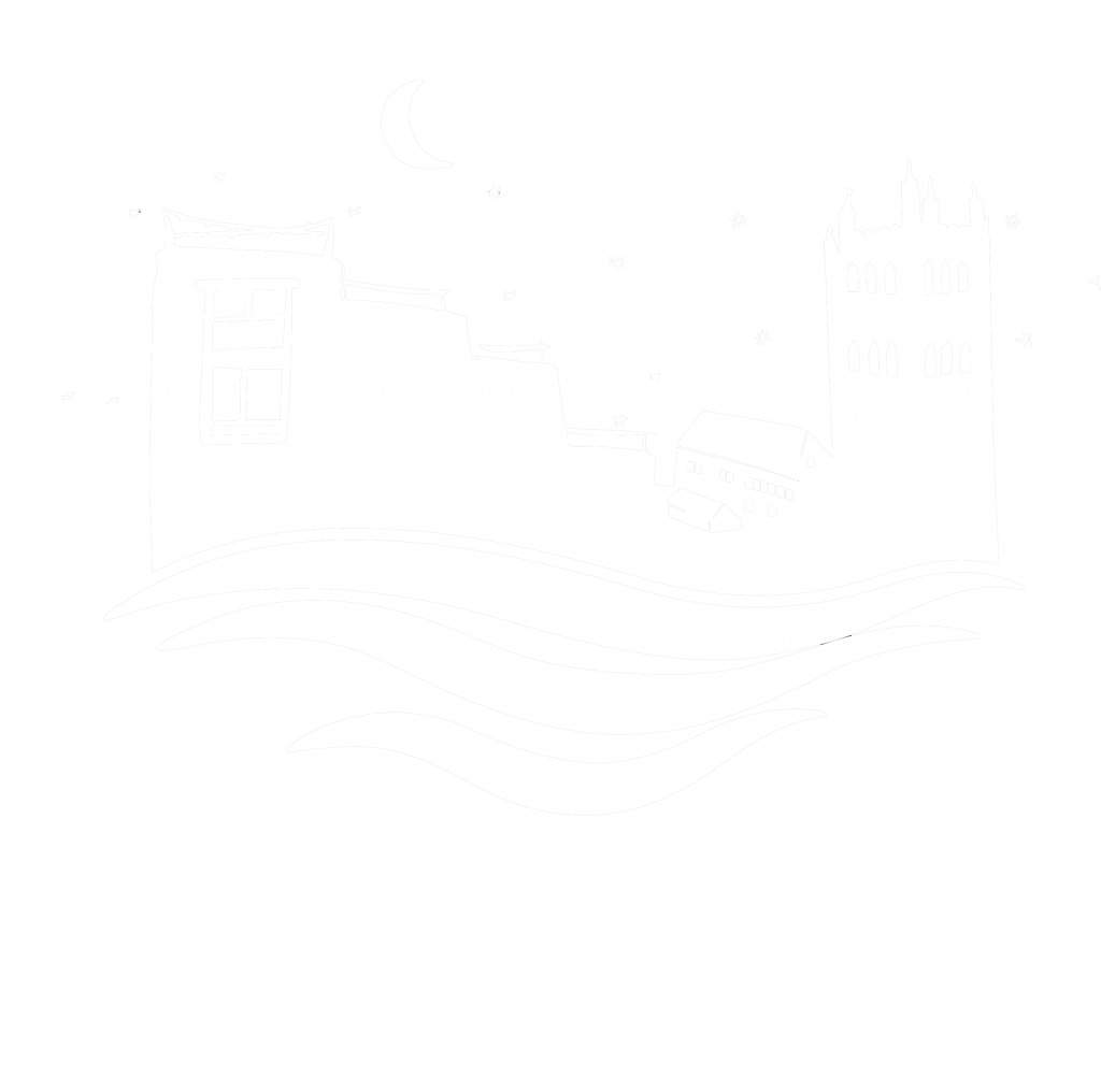 The Left Bank Village logo in white