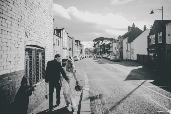 Bride and Groom Bridge Street Left Bank